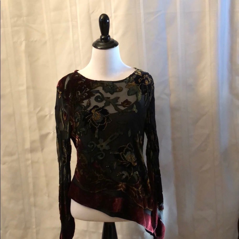 Sheer asymmetrical top